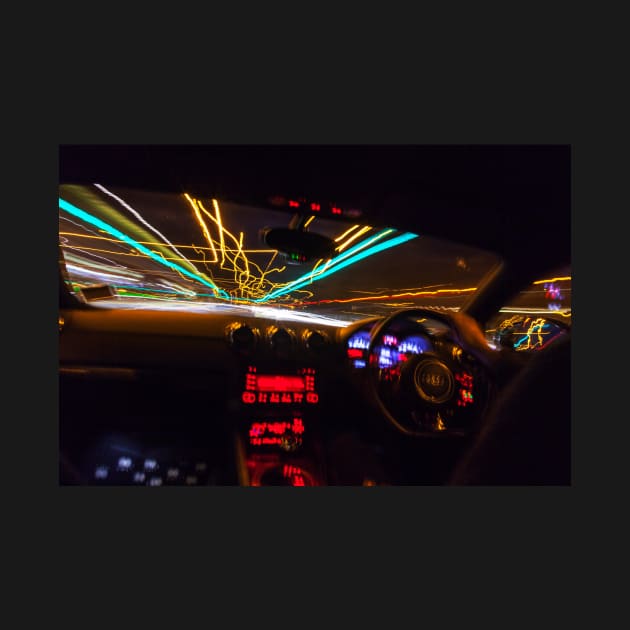 Speeding Car Flashing Lights by tommysphotos