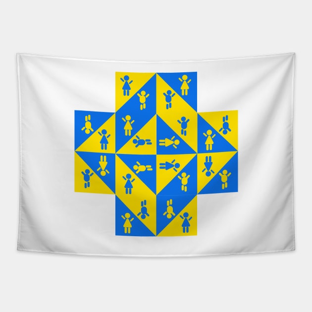 save Ukraine Tapestry by noke pattern