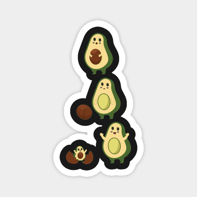 Mamacado Pregnant Mom Cute Avocado Baby Magnet by PHShirt