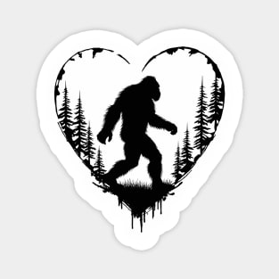 Bigfoot Heart Magnet