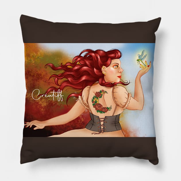 Autumn Girl Pillow by CréaTiff