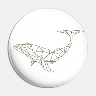 Polygon humpback whale Pin