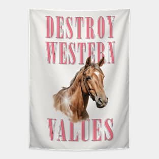 Destroy Western Values Tapestry