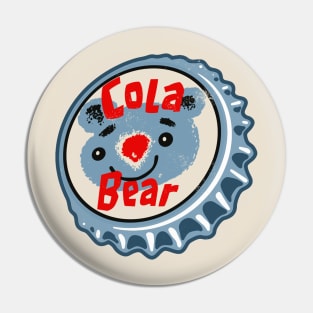 Vintage Cola Bear Cola Bottlecap Pin