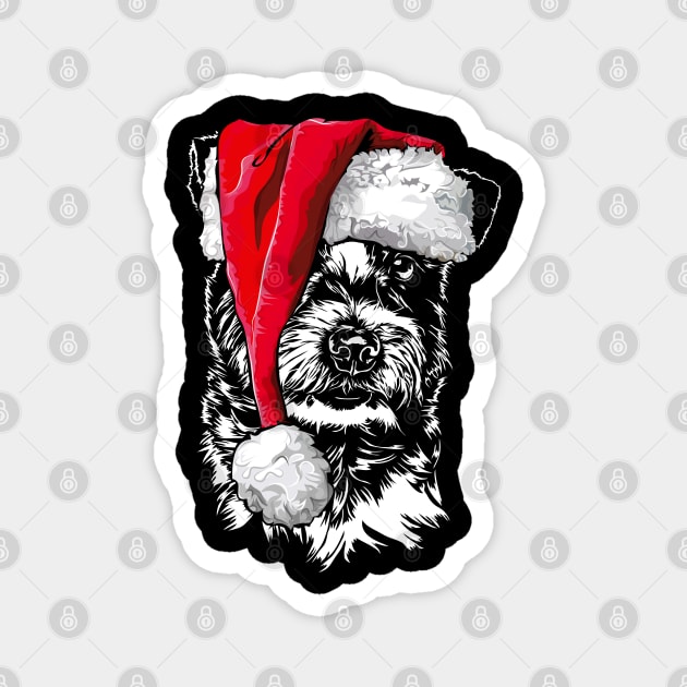 Funny Jack Russell Terrier Santa Christmas dog mom Magnet by wilsigns