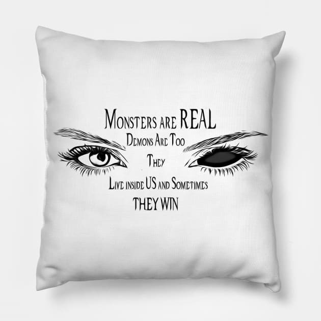 Supernatural Demon Eyes Pillow by mightbelucifer