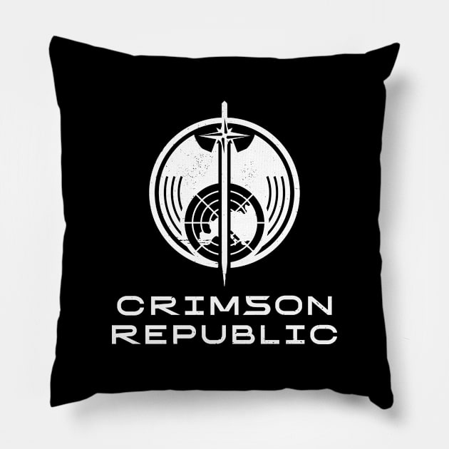 Crimson Republic Pillow by BadCatDesigns