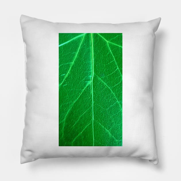Green Leaf Pillow by Tovers
