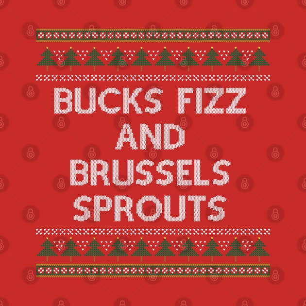 Bucks Fizz and Brussels Sprouts - Christmas Knit by Dopamine Creative