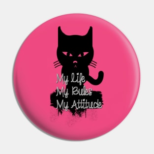 Cat With An Attitude Pin