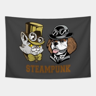 Steampunk Cat & Dog Tapestry