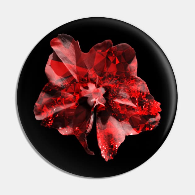 ruby flower Pin by Geomhectic