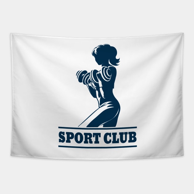 Athletic Sport Club Emblem Tapestry by devaleta