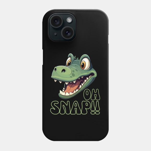 Oh Snap Alligator Design Phone Case by BrushedbyRain