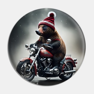 Moto Bear Claus Pin