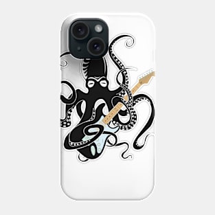 Kraken octopus with electric guitar Phone Case