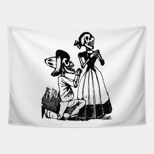 Skeleton Lovers Tapestry