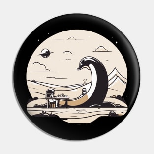 Cosmic Hijinks - Astronaut Space Picnic Pin