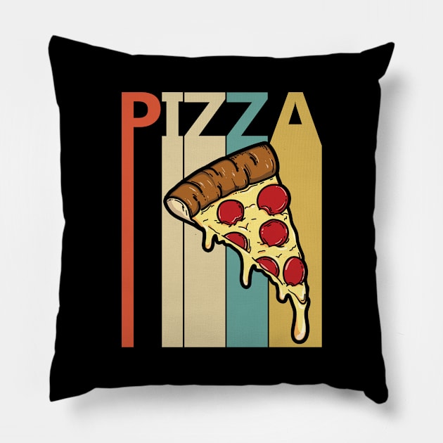 Vintage Pepperoni Pizza Pillow by GWENT