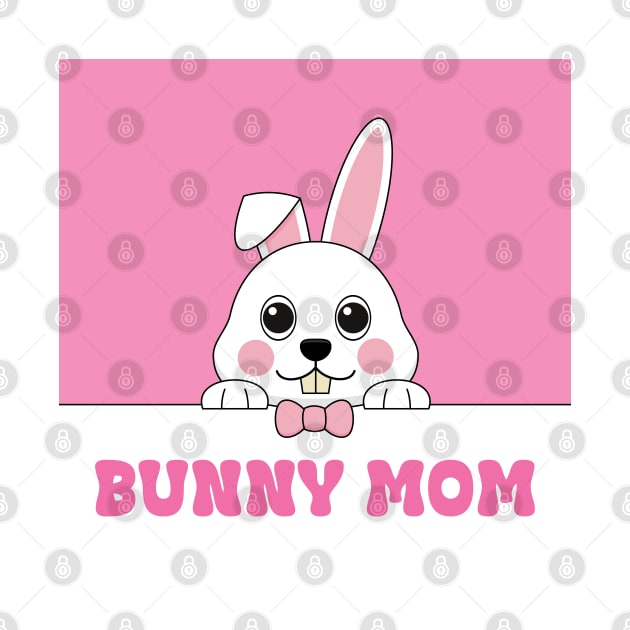 Cute Bunny Mom Pink Personalized by BirdAtWork