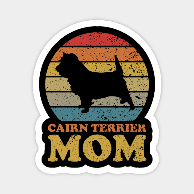 Retro Sunset Cairn Terrier Dog Mom Magnet by AmazingDesigns