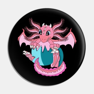 Baby Axolotl Dragon Pin