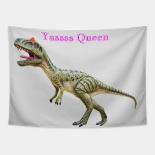 Yassss Queen Gay Dinosaur Pride Tapestry