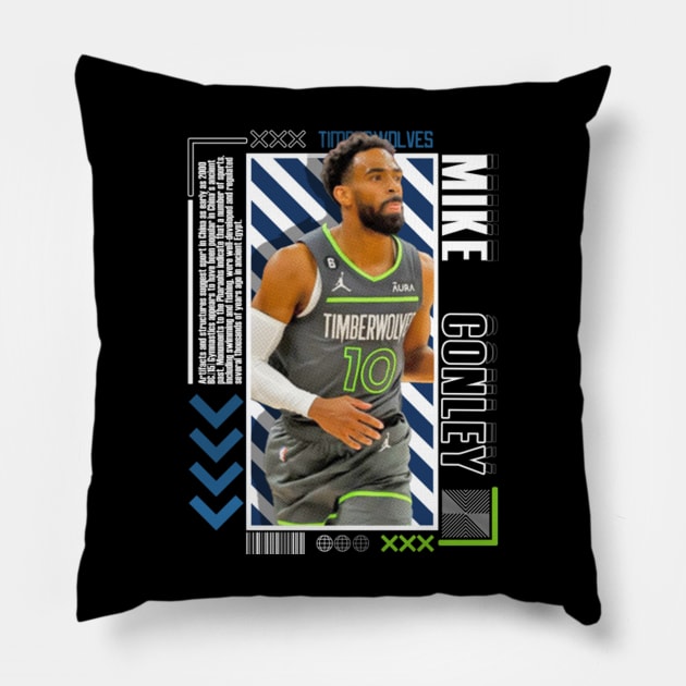 Mike Conley Paper Poster Version 10 Pillow by art.Hamdan