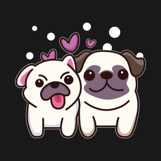 Cute Dog Couple Valentine T-Shirt