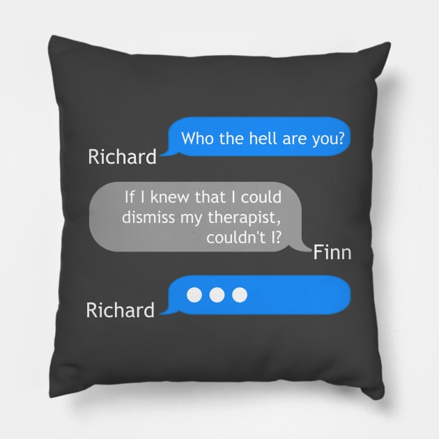 Richard Gilmore - Finn text exchange Pillow by Stars Hollow Mercantile