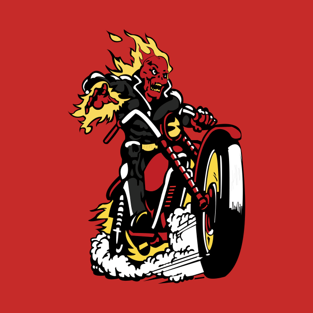 Red Skull Rider by crizdesigner