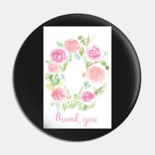 Thank You Watercolor Card Pin