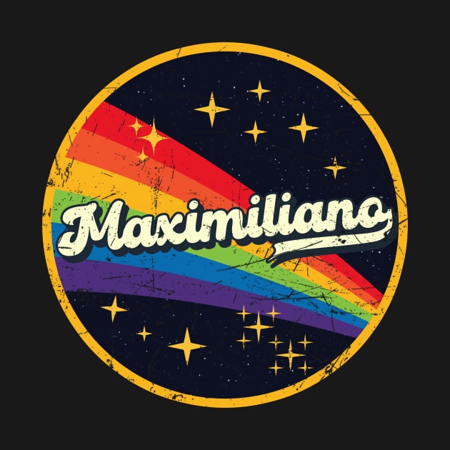 Maximiliano // Rainbow In Space Vintage Grunge-Style by LMW Art