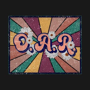 Flowers Graphic O.A.R Proud Name 70s 80s 90s Vintage Styles T-Shirt