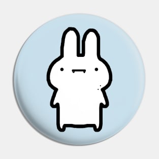 Cute bunny rabbit vampire doodle Pin