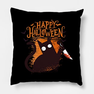 Halloween Happy Halloween Funny what cat Costume Pillow