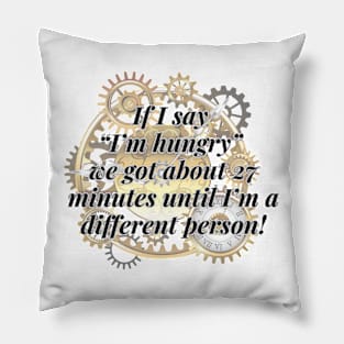 Hangry clock Pillow