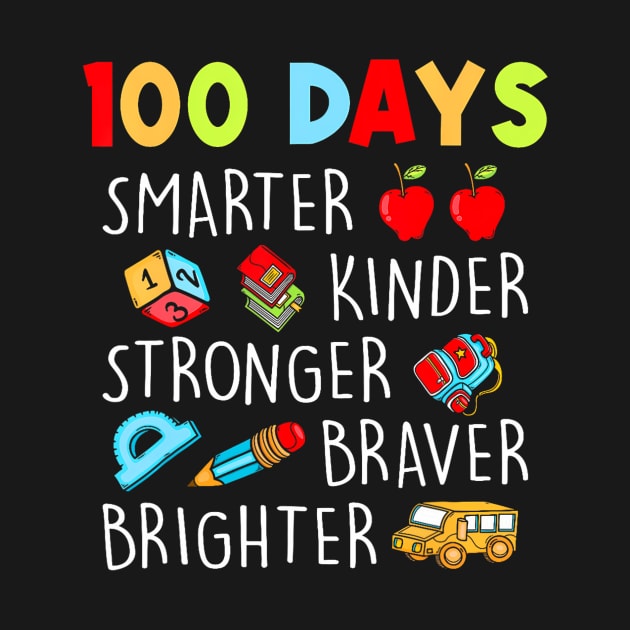 Smarter Kinder Stronger Brighter 100 Days Of School Teacher by ZoeySherman