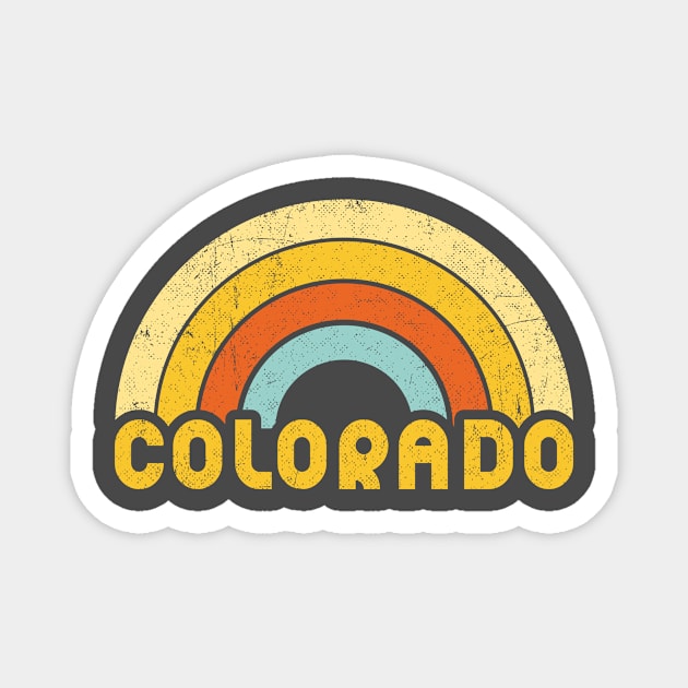 Retro Colorful Colorado Design Magnet by dk08