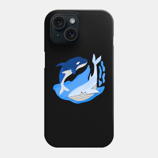 The Rhythm of Two Whales Phone Case by Minimal Movement