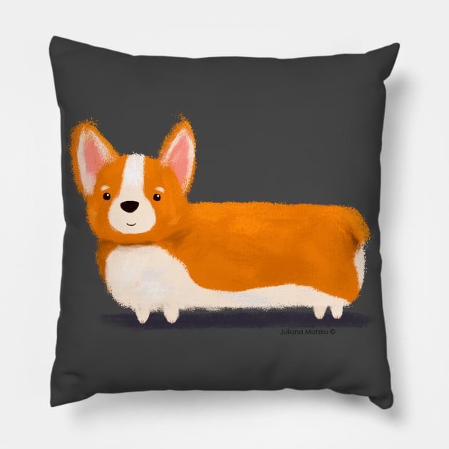 Corgi Pillow by julianamotzko