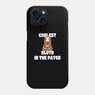 Halloween coolest sloth in the patch Phone Case