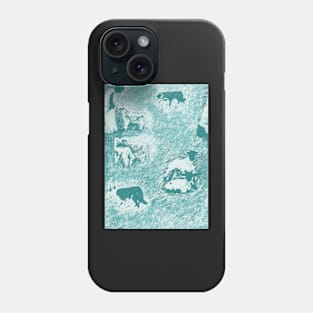 Feeding Da Caddy - Turquoise (sheep, lamb, sheepdog) Phone Case