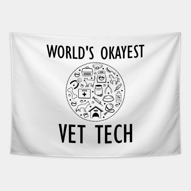Veterinary Technician - World's Okayest Vet Tech Tapestry by KC Happy Shop