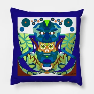 jade mask from the red queen la reina roja ecopop de palenque Pillow