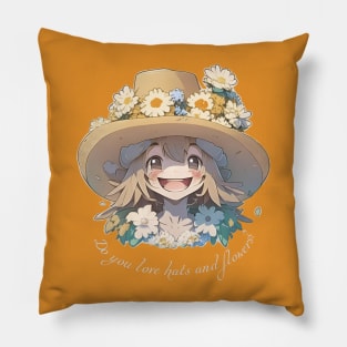 Girl in a hat Pillow