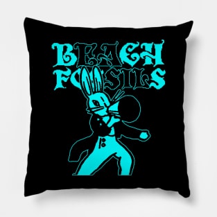 Beach Fossils Retro Pixel Art Bunny Pillow