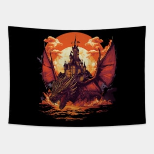 Mighty Red Dragon Tapestry