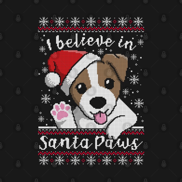 Believe in santa paws ugly christmas sweater by NemiMakeit