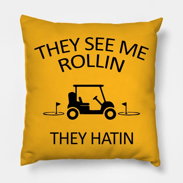 golf quote Pillow by Mandala Project